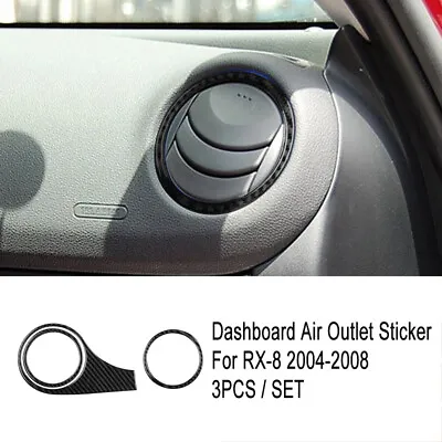 Carbon Fiber Dashboard Air Outlet Vent Panel Cover Trim For Mazda RX-8 2004-2008 • $10.93