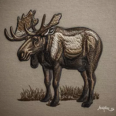 Moose Applique Patch - Animal Badge 3  (Iron On) • $3.74