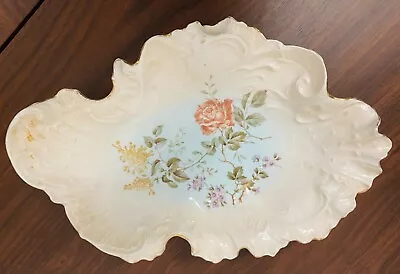 C.T. Germany Antique Floral Serving Bowl STAMPED • $19.95