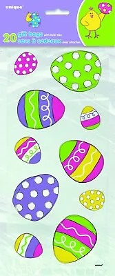 Easter Egg Cellophane Bags Treat Sweet Cookie Party Favour Cello Bags Egg Hunt • £3.25