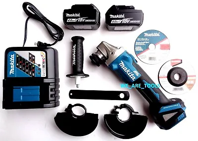 Makita 18 Volt XAG04 Brushless 5  Grinder  (2) BL1840B 4.0 Batteries Charger • $259.97