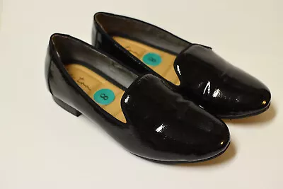 ME TOO Black Faux Patent Leather Slip On Low Heeled Pumps Size 8 M • $25