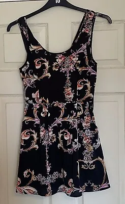 MinkPink Women's Midi Dress S Black Mix Polyester Open Back Vgc B22 • £7.99