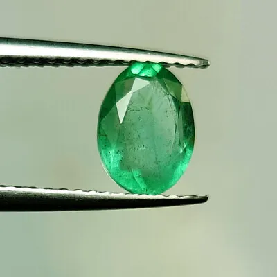 1.01 CT - Natural Emerald Nice Luster Green Gem Zambian Oval Shape - 3819 • $14.99
