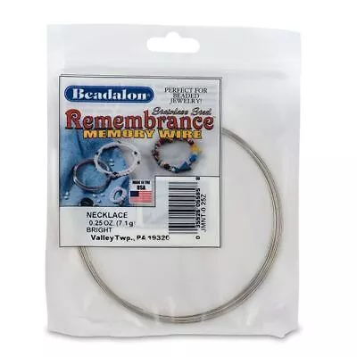 Remembrance Memory Wire Round Necklace Bright 0.25 Oz Appx 9 Coils • £6.99