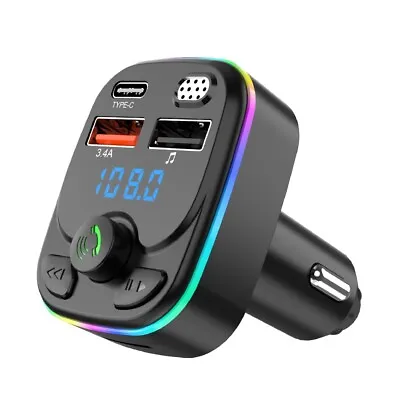 Adapter FM Transmitter Bluetooth Mp3 Player New FM Modulator  Car • £5.29