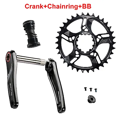 £75.99 • Buy MTB Bike Crankset 170/175mm Alloy Crank Arm Chainwheel 32/34/36/38T GXP Black UK