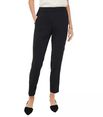 J. Crew Black Velvet Jamie Pull On Ankle Pants Elastic Waist Size 0 NWT • $25