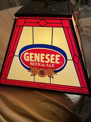 Genesee Vintage Beer Light Hanging Works Nice ! • $149.95