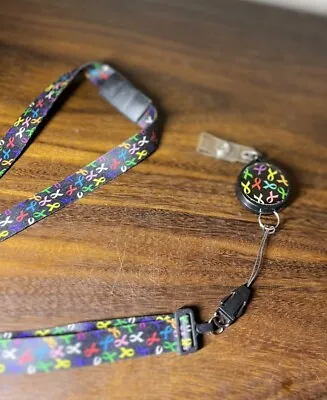 Autism Awarness Lanyard With Quick Release Detachable ID/Key Chain Attachment • $3.45