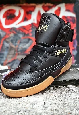 🔥🔥 Patrick Ewing Athletics | 33 Hi Black Gum | Leather Basketball Sneakers New • $80