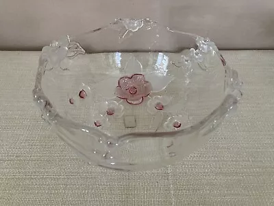 Vintage Mikasa 9” Crystal Serving Bowl “Cherry Blossom” Made In Germany • $30