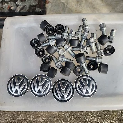 2017-23 Volkswagen Golf Alltrack Wheel Lug Nut Bolts With Caps & Center Caps • $50