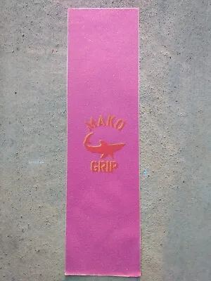 Mako Skateboard Grip Tape Pink W/ Red Stencil Logo 1 Sheet 9x33 Inches NEW • $8.75