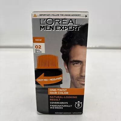 L'Oreal Men Expert One-Twist Hair Color Permanent Dye Real Black 02 • $11