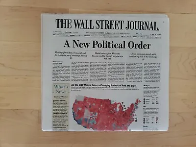 $7.99 • Buy The Wall Street Journal * November 10, 2016 * Trump * A New Political Order