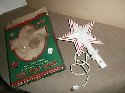 Vintage Illuminated Plastic Christmas Tree Top Star Topper • $24.99