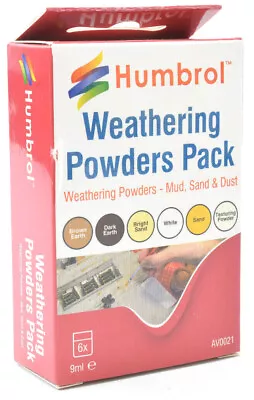 Humbrol Mud Sand & Dust Model Weathering Affects Weathering Powders 6pcs AV0021 • $8.99