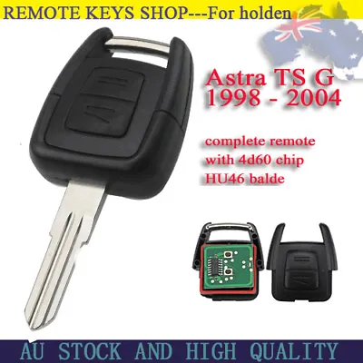 $35.22 • Buy Suitable For HOLDEN Astra TS G 1998 1999 2000-2004 Remote Car Key Fob Uncut HU46