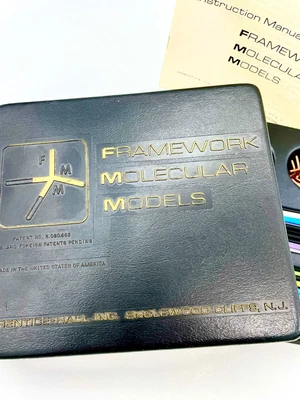 $5 • Buy Vintage Framework Molecular Models Kit Prentice-Hall 1982 Science Class MCM
