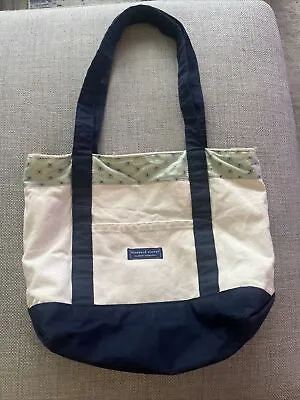 Vineyard Vines Custom Collection Canvas Tote Bag Zippered Inner Pockets Beach • $25