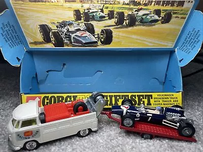 £87 • Buy Corgi Toys Gift Set 6 Volkswagen Truck Trailer Cooper F1 Original Box Diecast
