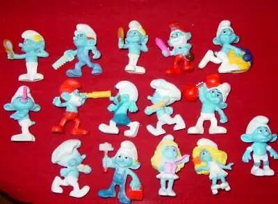 (15 Pcs) SMURF SMURFS Peyo Figures / Toys (2011 & 2013) McDonald's Collectible • $24.99