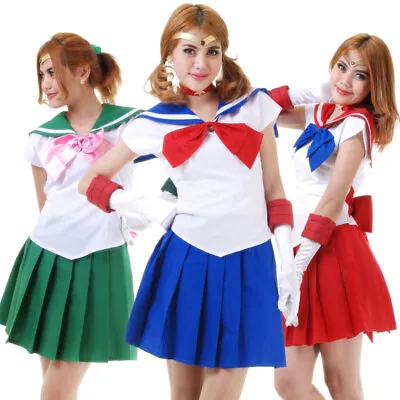 $39.99 • Buy Japanese Sailor Moon School Girl Uniform Cosplay Dress Anime Manga Comic Costume