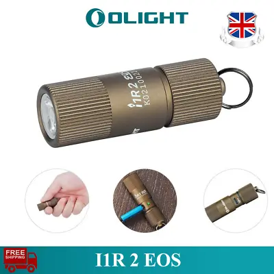 OLIGHT I1R 2 EOS Rechargeable 150 Lumen LED Keyring Torch Mini  Desert Tan Light • £17.95