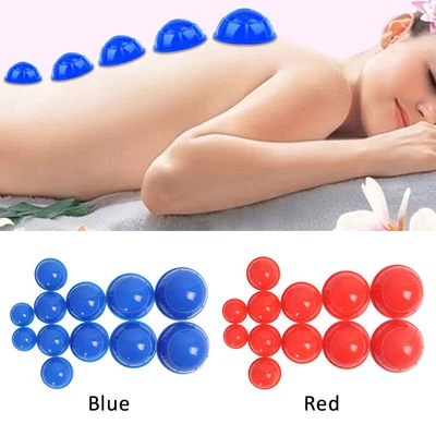 $14.28 • Buy Anti Cellulite Cupping Therapy Set Silicone Neck Face Body Massage Vacuum Cups