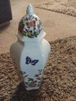 £10 • Buy Aynsley Cottage Garden Tall Vase Jar  With Lid VGC No Chips Or Cracks