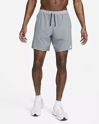 Nike Flex Stride Men’s Size L Dri Fit 7” Running Shorts Grey New • £40