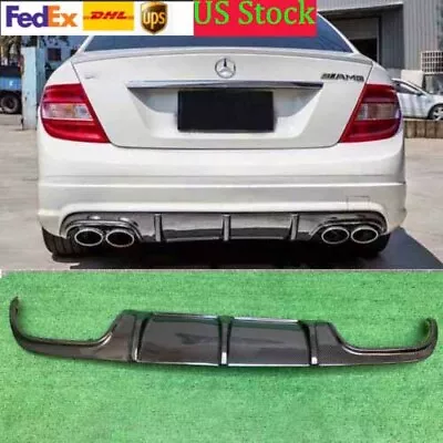 Carbon Fiber Rear Bumper Diffuser Lip For Mercedes Benz W204 C63 AMG 2008-2011 • $265