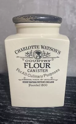 Charlotte Watson’s Flour Canister Ceramic Wooden Lid • £12.58