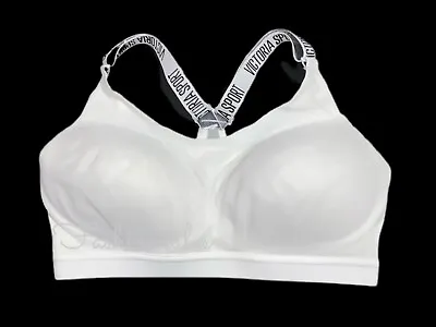 Victorias Secret Incredible Lightweight Lined Medium Support Sport Bra Off White • $18.19