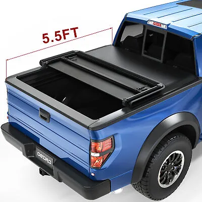 5.5 FT 3-Fold Tonneau Cover For 2009-2014 Ford F150 F-150 Truck Bed Cover On Top • $129.21