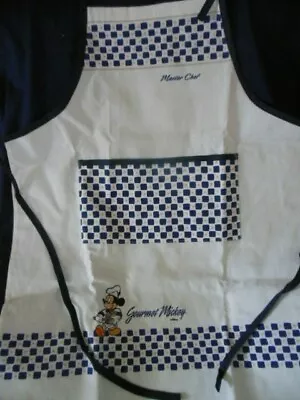 1 NEW  Hand-crafted Adult Apron -  MICKEY MOUSE MASTER CHEF Navy • $14.99