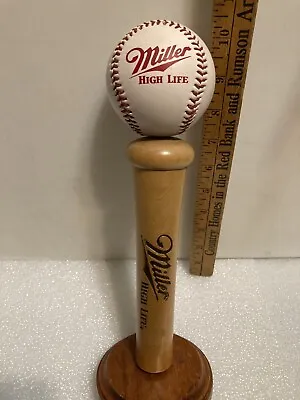 MILLER HIGH LIFE BASEBALL AND BAT Draft Beer Tap Handle. MILLER BREWING. USA • $56