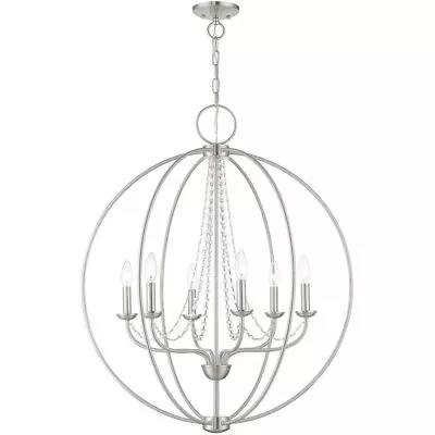 6 Light Globe Pendant In Shabby Chic Style-33.63 Inches Tall And 28 Inches • $411.95