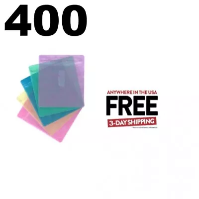 400 CD Double-sided Plastic Sleeve Assorted Color ** 1-3 DAY • $27.75