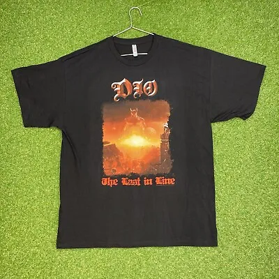 Vintage Dio The Last In Line Band T-Shirt Mens Size 2X XX-Large Black Graphic T • $18.74