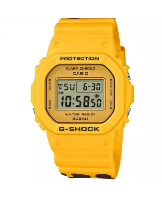 Men Sports Functional Quartz Watch Casio DW-5600SLC-9ER G-Shock Yellow Dial • $136