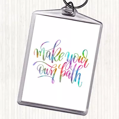 £4.99 • Buy Make Your Own Rainbow Quote Bag Tag Keychain Keyring