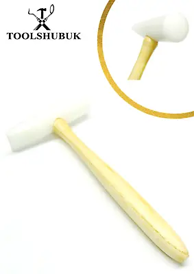 Nylon Hammer Plastic Mallet 4-3/4  Long Dome & Wedge Head Jewelry Metal Forming • £10.99