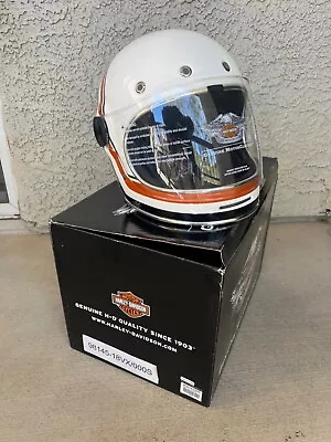 Harley Davidson Mens Vintage Stripe Motorcycle Full Face Helmet Bell BO6 NWT • $299