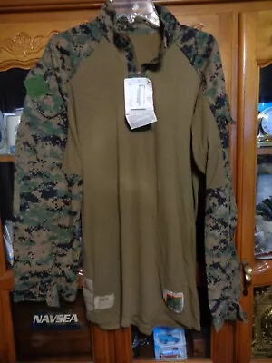 USMC Marine Corps Woodland MARPAT FROG Combat Shirt ML Medium Long  NEW WITH TAG • $315.75
