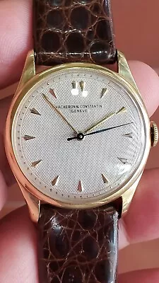 $4999 • Buy VACHERON & CONSTANTIN GUILLOCHE DIAL Ref - 4066 , 18k Solid Gold Case ,1950s Run