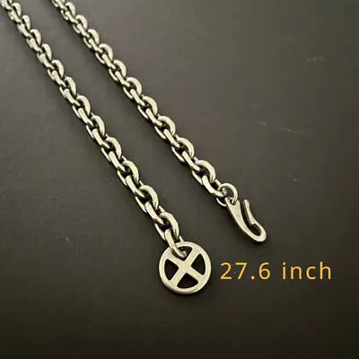 Men Pure Titanium Necklace Twisted Necklace 7mm Lightweight Anti Allergy 27.6  • $35.98