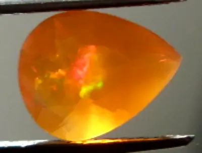 1.02ct Faceted Mexican Precious Fire Opal With Partial Color Play 9x7mm SPECIAL • £19.79