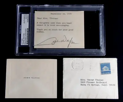 John Wayne Psa/dna Certified Authentic Signed Letter Note Autograph Icon Rare • $1500